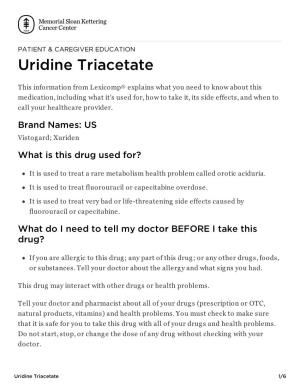 Uridine Triacetate