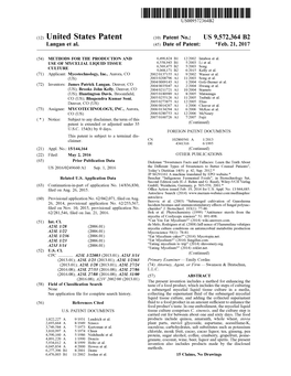 United States Patent (10) Patent No.: US 9,572,364 B2 Langan Et Al