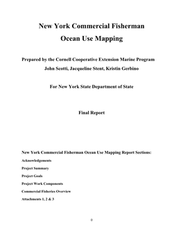 New York Commercial Fisherman Ocean Use Mapping