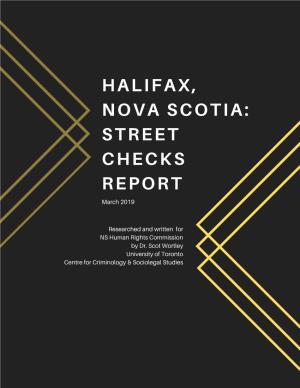 Halifax Street Checks Report