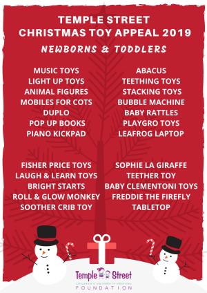 Temple Street Christmas Toy Appeal 2019 Newborns & Toddlers