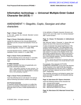 Universal Multiple-Octet Coded Character Set (UCS) —