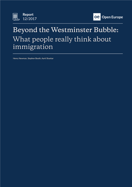 Beyond the Westminster Bubble: What People Really Think About Immigration