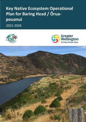 Key Native Ecosystem Operational Plan for Baring Head / Ōrua-Pouanui 2021 26