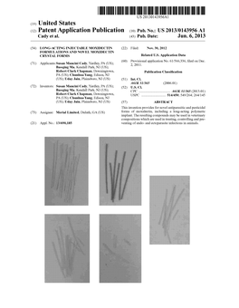 (12) Patent Application Publication (10) Pub. No.: US 2013/0143956A1 Cady Et Al