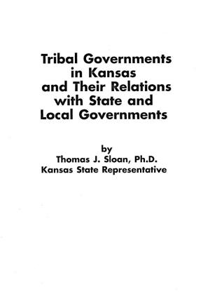 Tribal Governments in Kansas and Their Relations with State and Local Governments