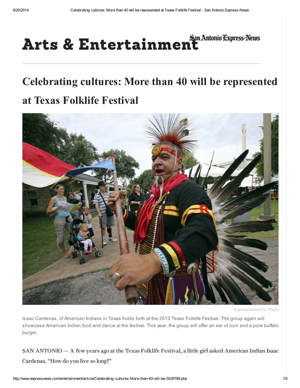 Than 40 Will Be Represented at Texas Folklife Festival - San Antonio Express-News