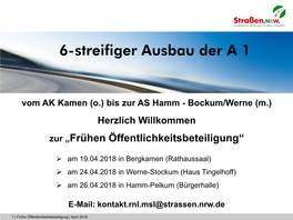 6-Streifiger Ausbau Der a 1