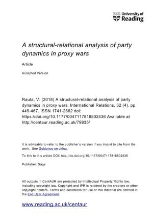 A Structural-Relational Analysis of Party Dynamics in Proxy Wars