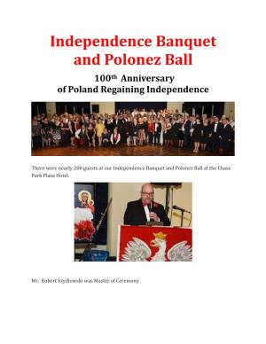 Independence Banquet and Polonez Ball