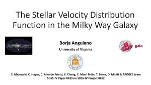 The Stellar Velocity Distribution Function in the Milky Way Galaxy