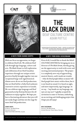 The Black Drum Deaf Culture Centre Adam Pottle