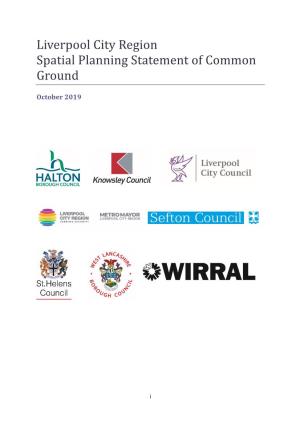 Liverpool City Region Spatial Planning Statement of Common Ground