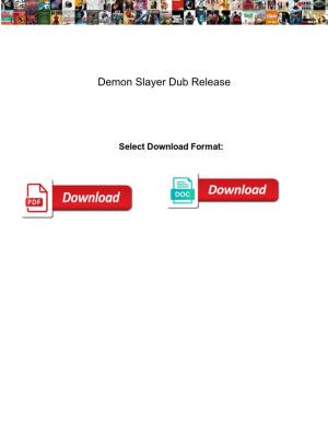 Demon Slayer Dub Release