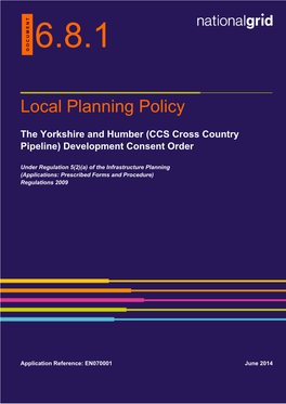 6.8.1 Local Planning Policy