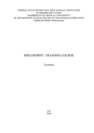 Philosophy: Training Course