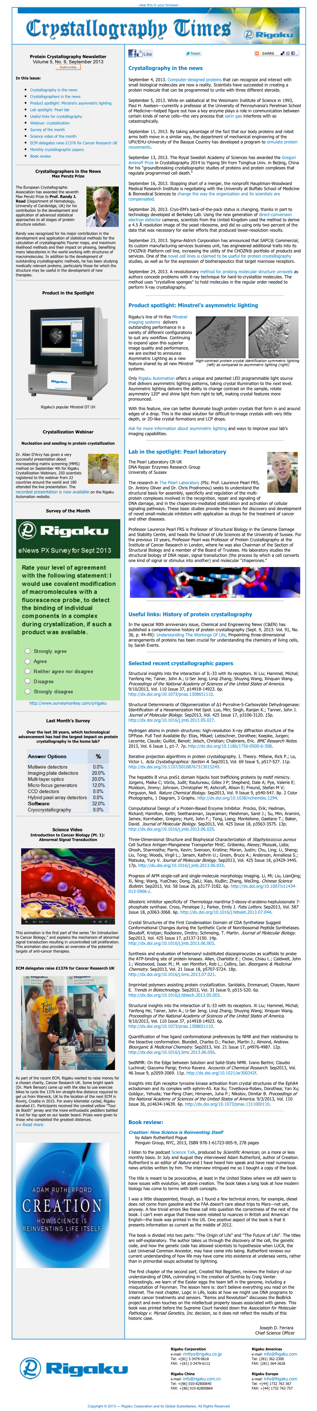 Crystallography in the News Product Spotlight