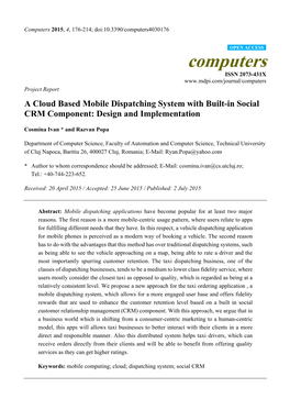 A Cloud Based Mobile Dispatching System with Built-In Social CRM Component: Design and Implementation