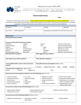 Cascade Oral Medicine Marijoyce R. Leynes, DDS, MSD Patient Health