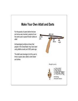 Make Your Own Atlatl and Darts