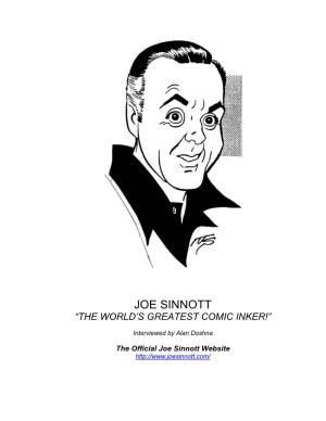 Joe Sinnott “The World’S Greatest Comic Inker!”