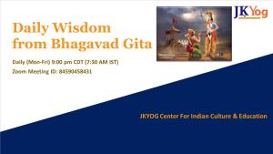 Daily Wisdom from Bhagavad Gita