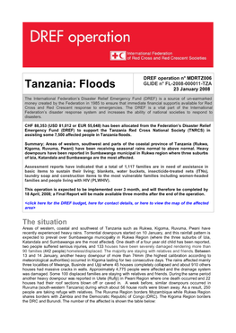 Tanzania: Floods 23 January 2008