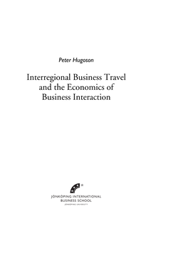 Business Trips Between Functional Regions