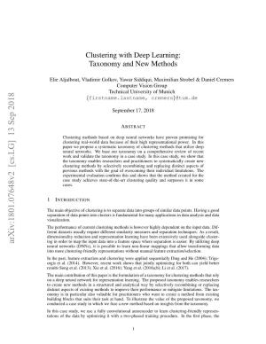 Clustering with Deep Learning: Taxonomy and New Methods