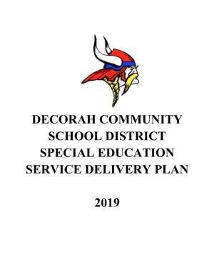 Decorah Community School District Special Education Service Delivery Plan
