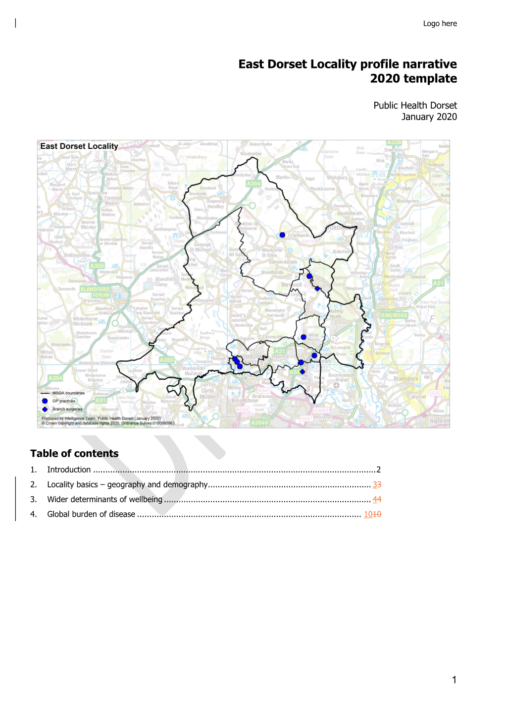 East Dorset Locality Profile Narrative 2020 Template