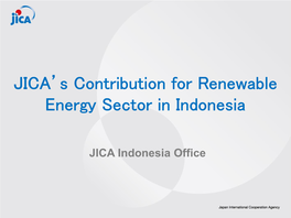 Japan's ODA Policy and Its Contribution to Indonesia Development