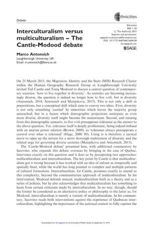 The Cantle-Modood Debate