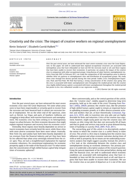 The Impact of Creative Workers on Regional Unemployment