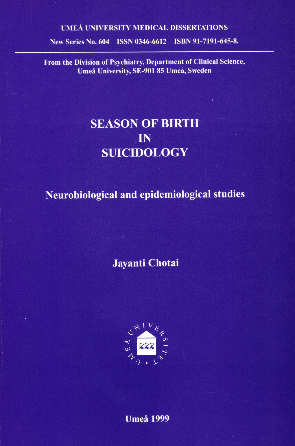 Season of Birth in Suicidology