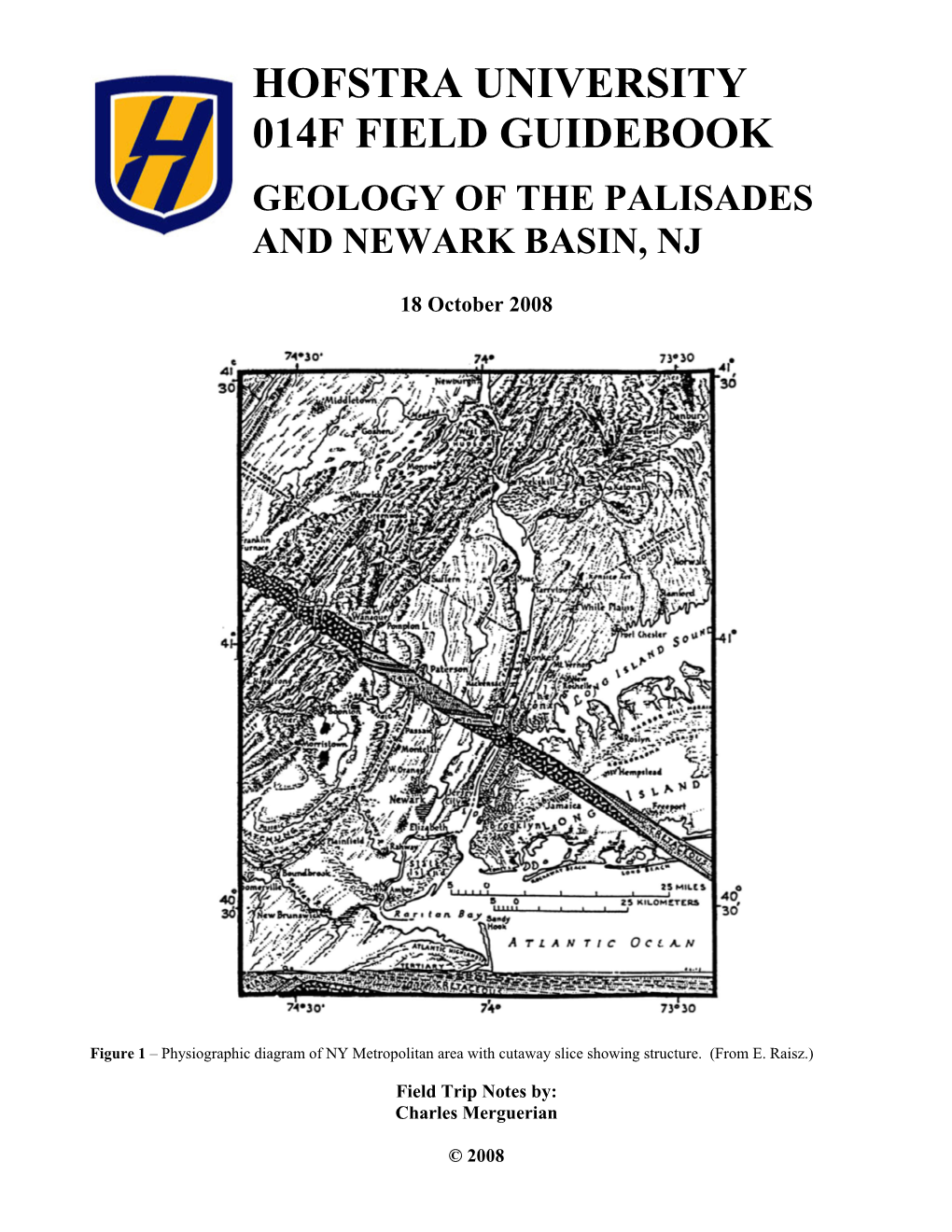 Hofstra University 014F Field Guidebook Geology of the Palisades and Newark Basin, Nj