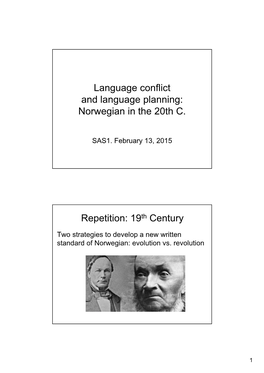 SAS1 4.Language Conflict and Planning 20Th