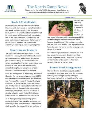 Red Lake WMA Norris Camp Newsletter October 2020