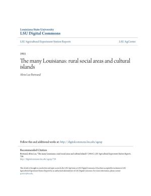 The Many Louisianas: Rural Social Areas and Cultural Islands