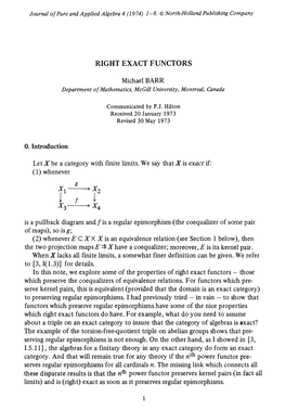 Right Exact Functors