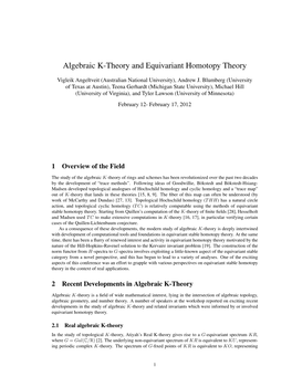 Algebraic K-Theory and Equivariant Homotopy Theory