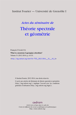 What Is a Monotone Lagrangian Cobordism? Volume 31 (2012-2014), P