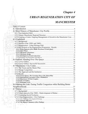 Chapter 4 URBAN REGENERATION CITY of MANCHESTER