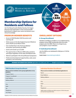 Membership Options for Residents