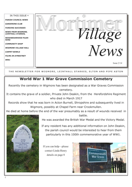 World War 1 War Grave Commission Cemetery