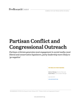 Partisan Conflict and Congressional Outreach