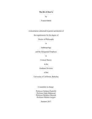The Life of Shari'a by Youssef Belal a Dissertation Submitted in Partial