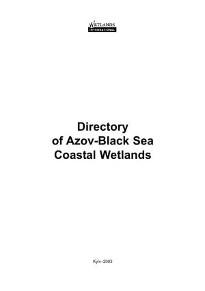 Directory of Azov-Black Sea Coastal Wetlands