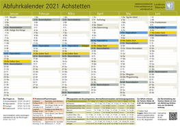 Abfuhrkalender 2021 Achstetten