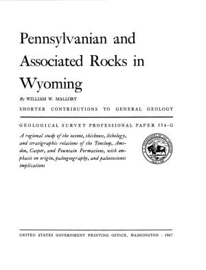 Pennsylvanian and Associated Rocks in Wyomin